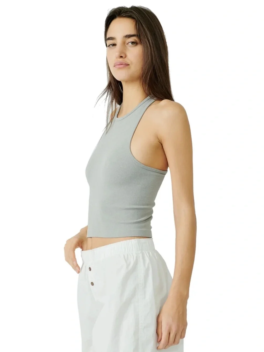 Free People Hayley Racerback Brami in Grey
